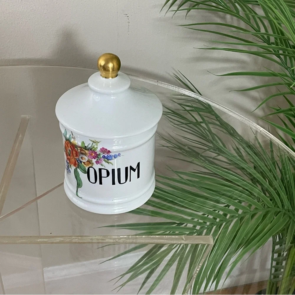 Vintage Limoges Opium Apothecary Pharmacy Porcelain trinket stash drug jar - Picture 3 of 10